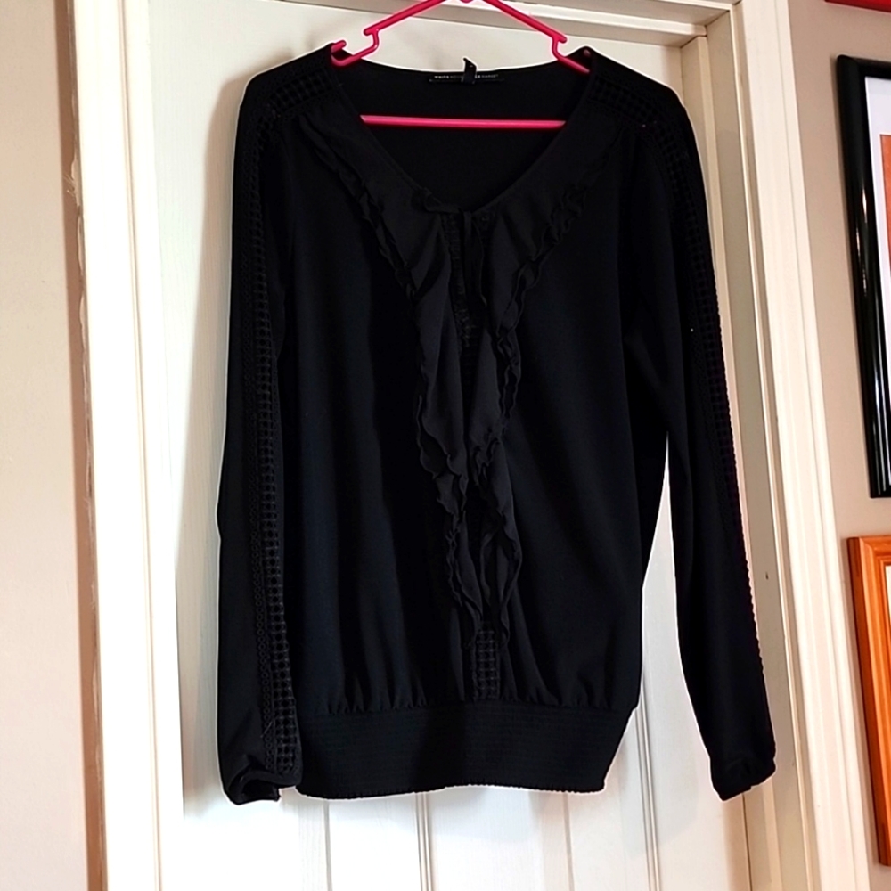 WHBM black blouse